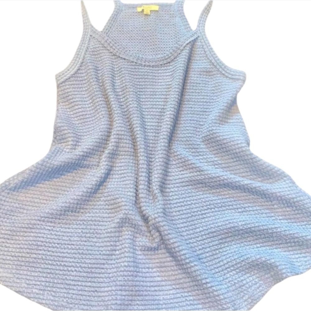 KORI Waffle Knit Flowy Oversized Effortless Look Tank Top - Picture 1 of 4